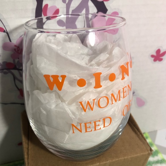 2-New-WINE GLASS1-WINOS Women in need of sanity & 1-LETSDrinkWineandJudgePeople - Picture 2 of 9